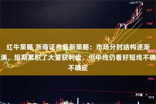 红牛策略 浙商证券最新策略：市场分时结构逐渐饱满，短期累积了大量获利盘，但中线仍看好短线不确定